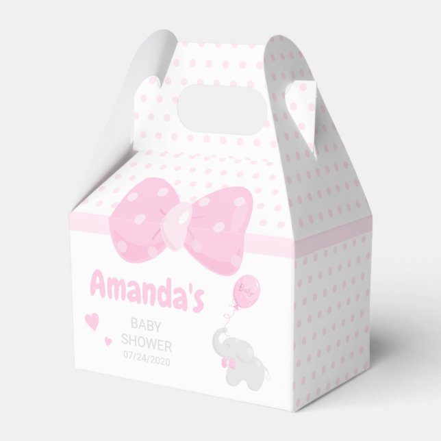 Baby Shower Girl Cute Favor Boxes (Front Side)
