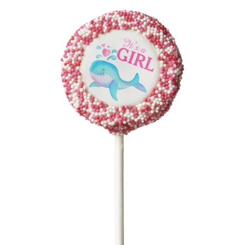 Baby shower girl cute whale and hearts Oreos