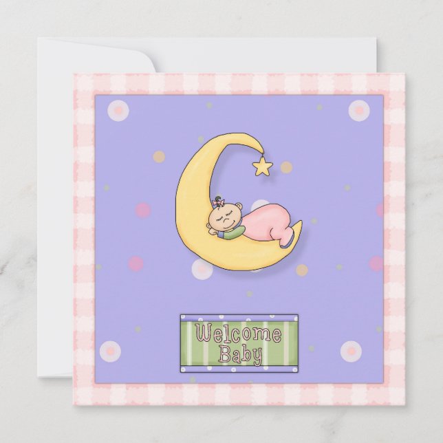 Baby Shower Girl Decorative Design Invitation (Front)