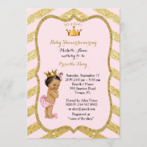 Baby Shower GIRL,golden chevron,blush pink gold v2 Invitation