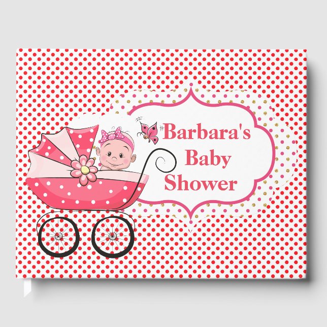 Baby Shower Girl Guest Book (Front)
