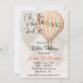 Baby Shower Girl Hot Air Balloon Invitation (Front)