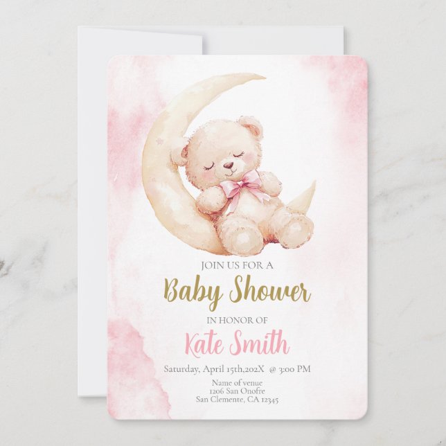 Baby Shower Girl Invitation (Front)