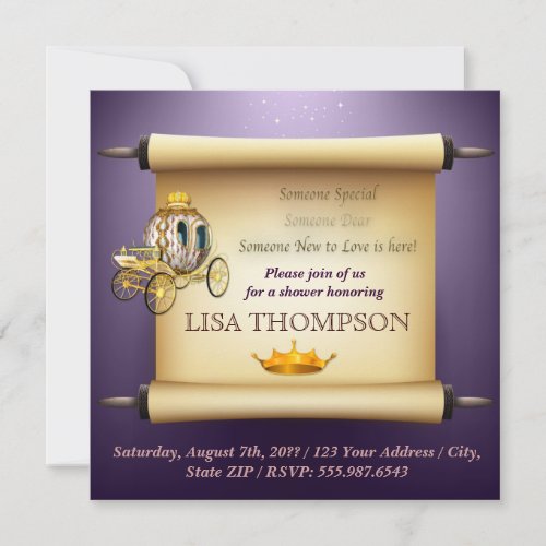 Baby Shower GIRL Little Princess Royal Card