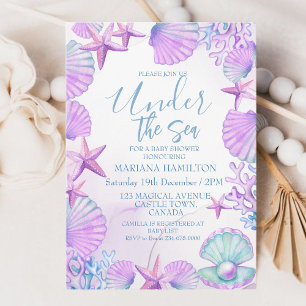 Baby Shower Girl Ocean Under the Sea Invitation