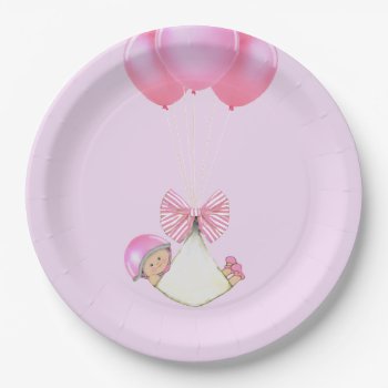 Baby Shower Girl Paper Plates by ebbies at Zazzle