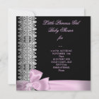 Baby Shower Girl Pink Black White Lace