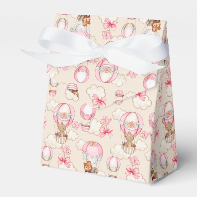 Baby Shower Girl Pink Favor Boxes (Front Side)