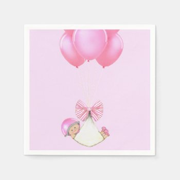 Baby Shower Girl Pink Napkins by ebbies at Zazzle