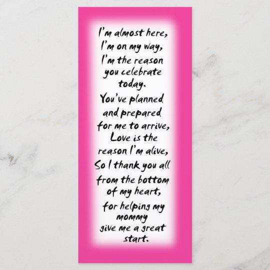 Baby Shower Girl Place Cards Inspirational Quotes Zazzle Com