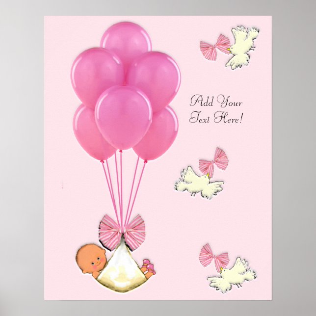 baby shower girl poster (Front)