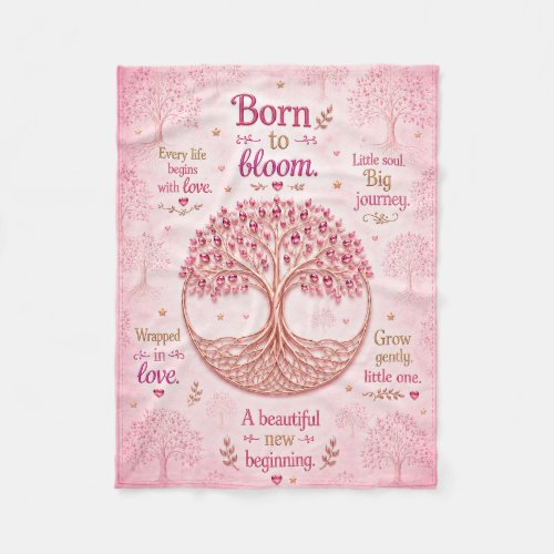 Baby Shower Girl printed fleece blanket