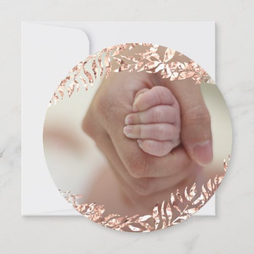 Baby Shower Girl Rose Gold Pink Royal Photo E Invitation