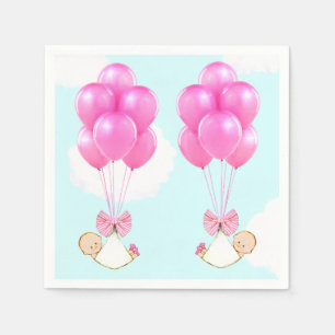 Baby Shower Girl Twins Paper Napkins