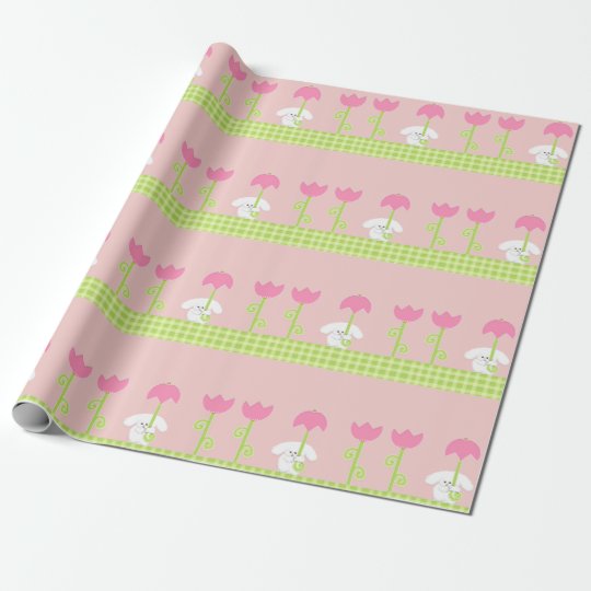 baby shower girl wrapping paper