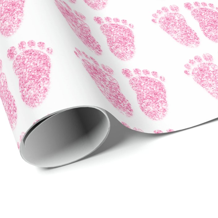 baby pink wrapping paper roll