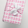 Baby Shower Glitter Girl Pink Rose White Feet Wrapping Paper