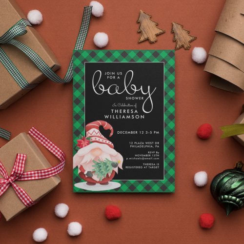 BABY SHOWER  Gnome Holiday Invitation