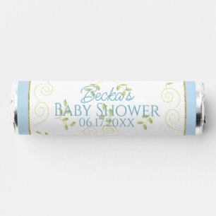 Baby Shower Gold Birds Blue Breath Savers® Mints
