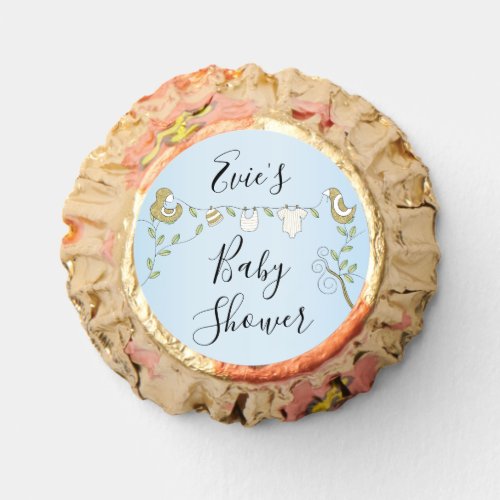 Baby Shower Gold Birds Blue Reeses Peanut Butter Cups