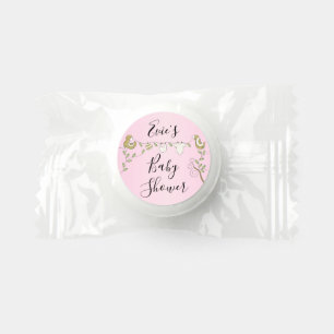Baby Shower Gold Birds Pink Life Saver® Mints