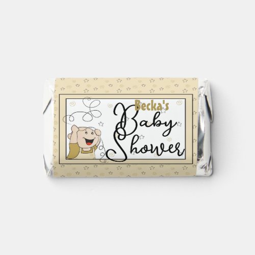 Baby Shower Gold Black Stars Hersheys Miniatures