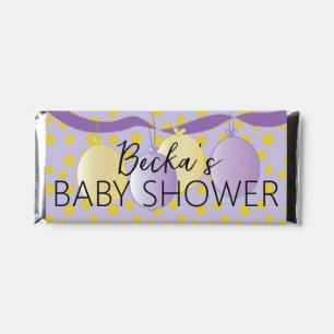 Baby Shower Gold Footprints Hershey Bar Favors