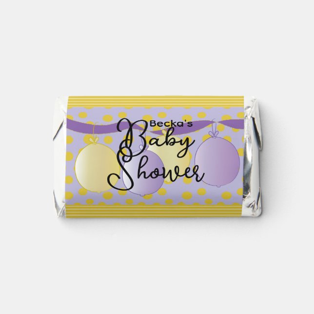 Baby Shower Gold Footprints Hershey's Miniatures (Front)