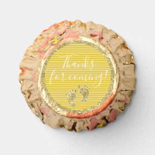 Baby Shower Gold Footprints Reese's Peanut Butter Cups