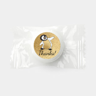 Baby Shower Gold Penguin Baby & Mommy Life Saver® Mints