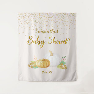 Baby Shower Gold Pumpkin Backdrop Photo Booth
