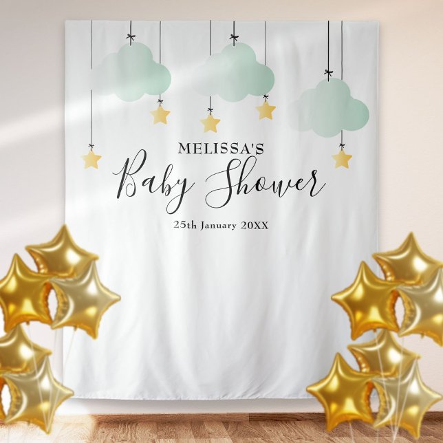 Baby Shower Gold Stars Photo Booth Backdrop (Creator Uploaded)