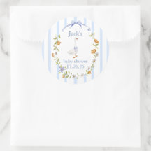 Baby shower goose blue