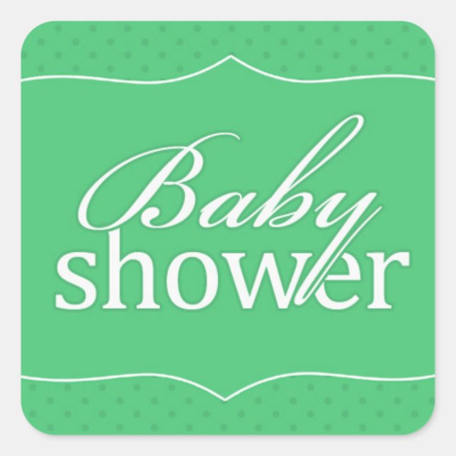 Baby Shower Green Sticker (Front)