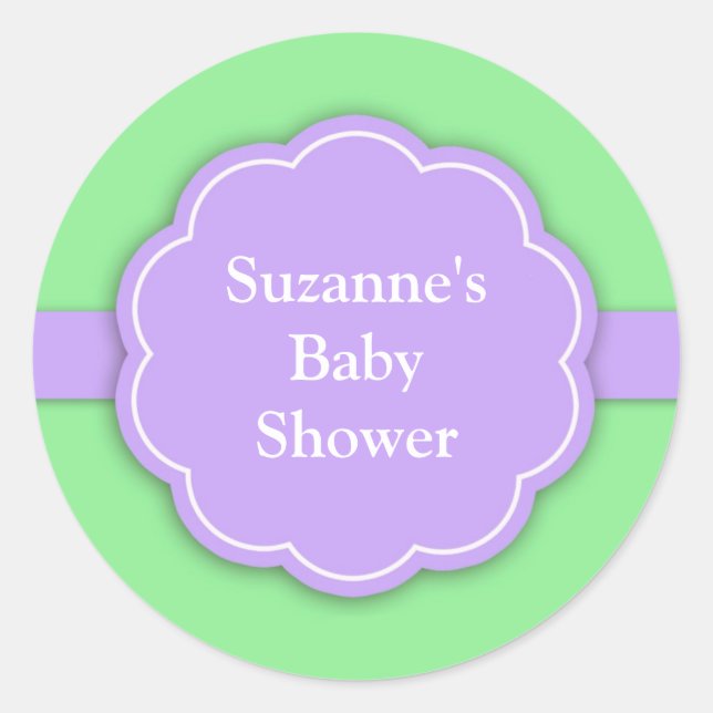 Baby Shower Green Sticker (Front)