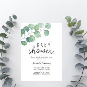 Baby Shower Greenery Eucalyptus  Invitation