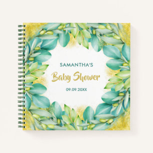 Baby Shower Greenery Eucalyptus Olive Guest Book