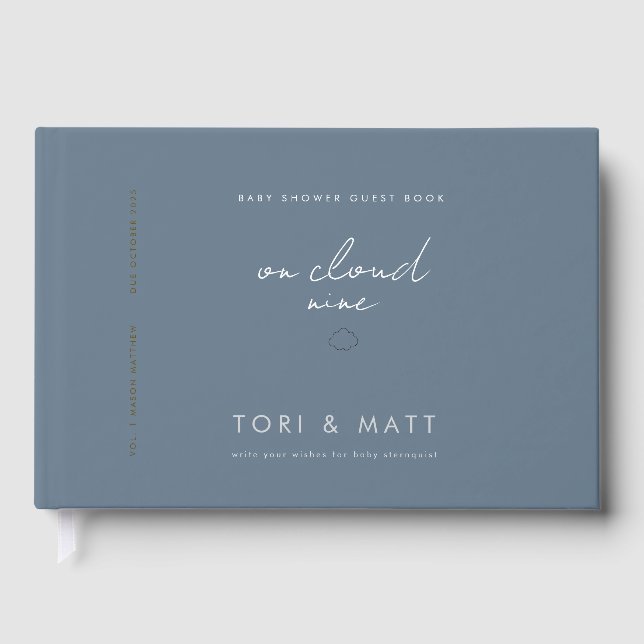 Baby Shower Guest Book - Cloud theme (Front)