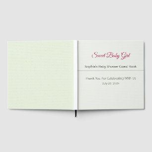 Baby Shower Guest Book   Elegant Keepsake