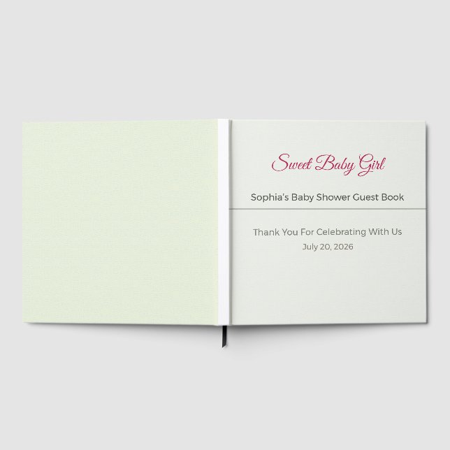 Baby Shower Guest Book | Elegant Keepsake (Full)