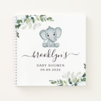 Baby Shower Guest Book | Elephant Eucalyptus