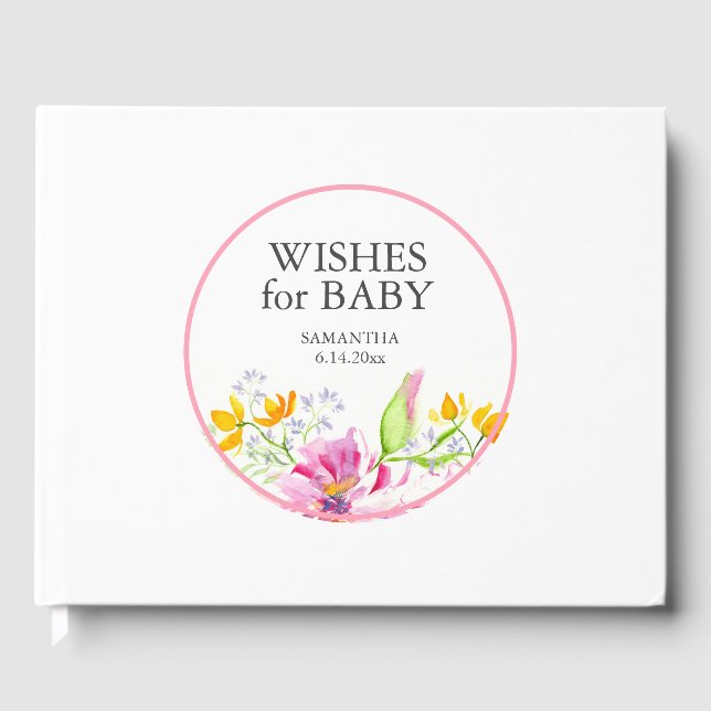 Baby Shower Guest Book Floral (Front)