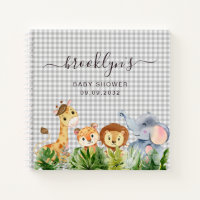 Baby Shower Guest Book | Gingham Jungle