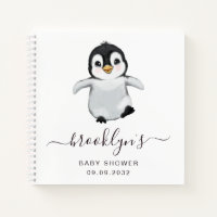 Baby Shower Guest Book | Gray Penguin