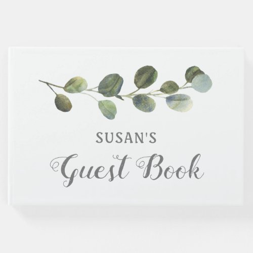 Baby Shower Guest Book Greenery Eucalyptus Guest Book