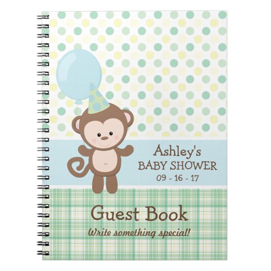 Baby Shower Guest Book - Monkey | Zazzle