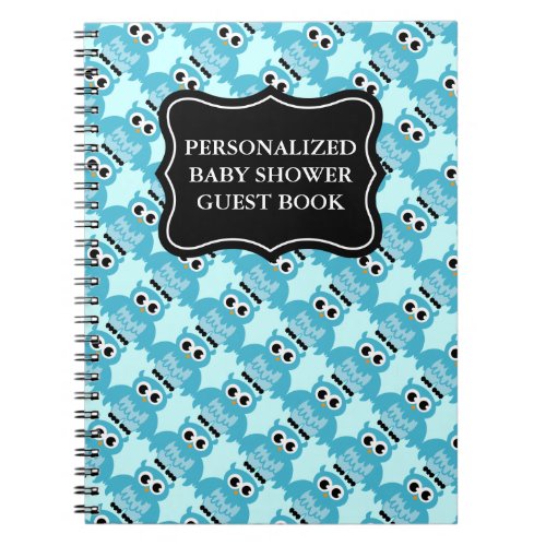 Baby shower guest book  Personalized notebook