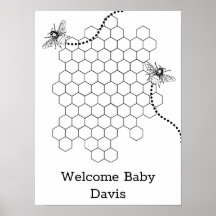 Baby Shower Guest Book Poster