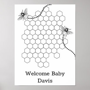Baby Shower Guest Book Poster