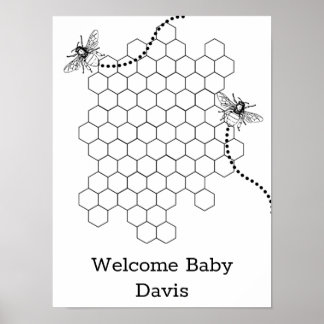 Baby Shower Guest Book Poster